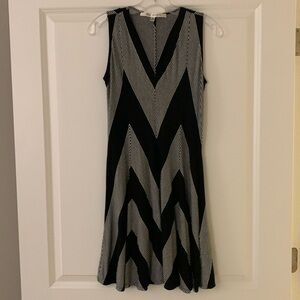 Max Studio lightweight black/white striped dress